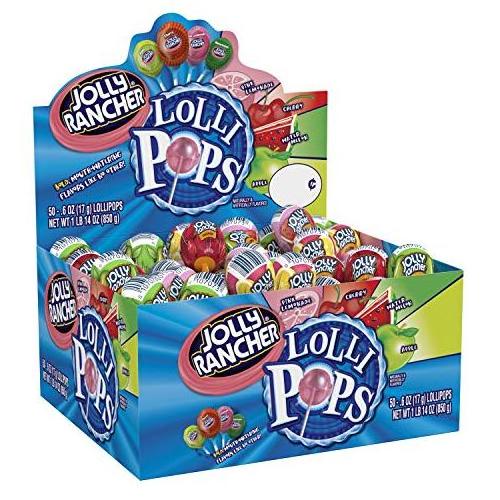 JOLLY RANCHER Lollipops Bulk Candy, Candy Assortment, 50 Count in Single Box (1)