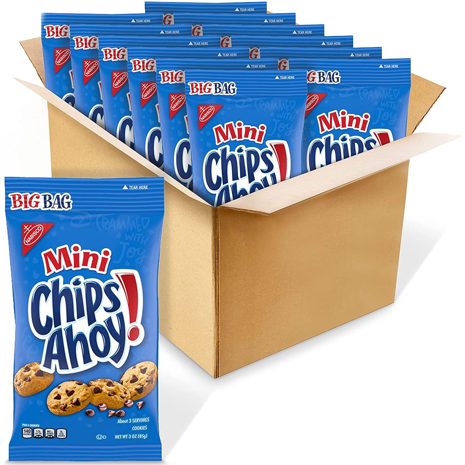 Chips Ahoy! Mini Chocolate Chip Cookies 3 ounce (Pack of 12)