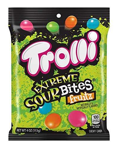 Trolli Extreme Sour Bites Gummy Candy, 4 Ounce, Pack of 12