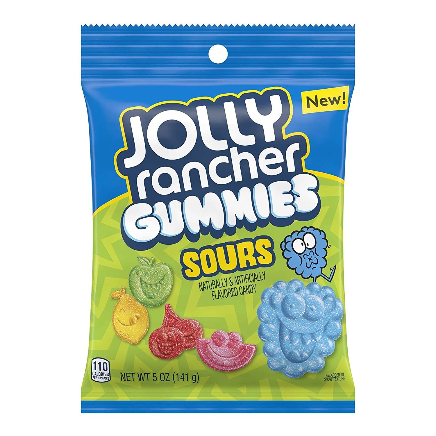 Jolly Rancher Gummies Sour Fruit Flavors Candy 5 Ounce Bag (Pack of 12)