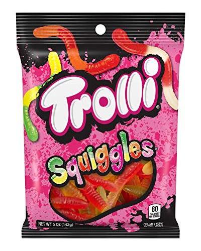 Trolli Squiggles Sour Gummy Candy, 5 Ounce Bag, [1-Bag]