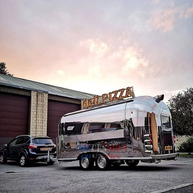 new airstram australian food trailer pizza cart mobile food trailer fully equipped pizza food truck for sale