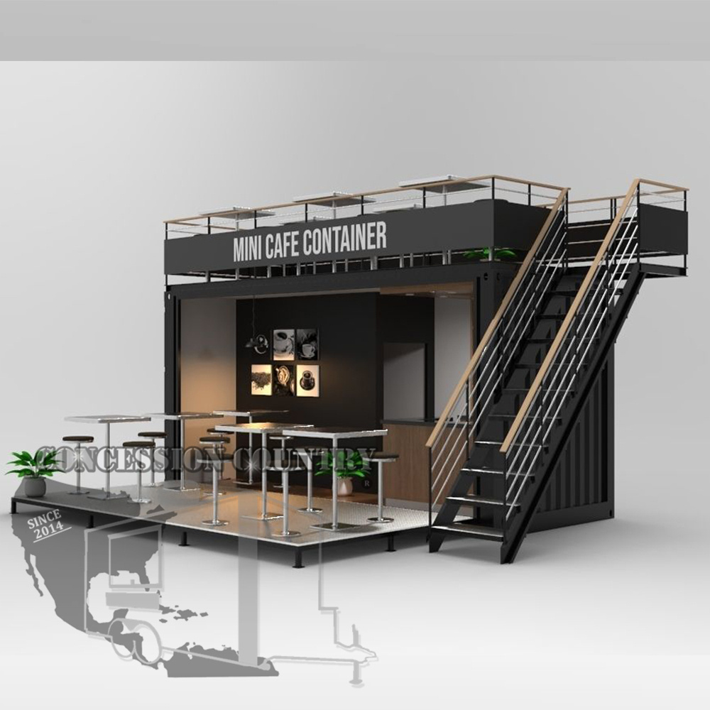 20ft shipping container bar design container cafe/shop/booth for sale