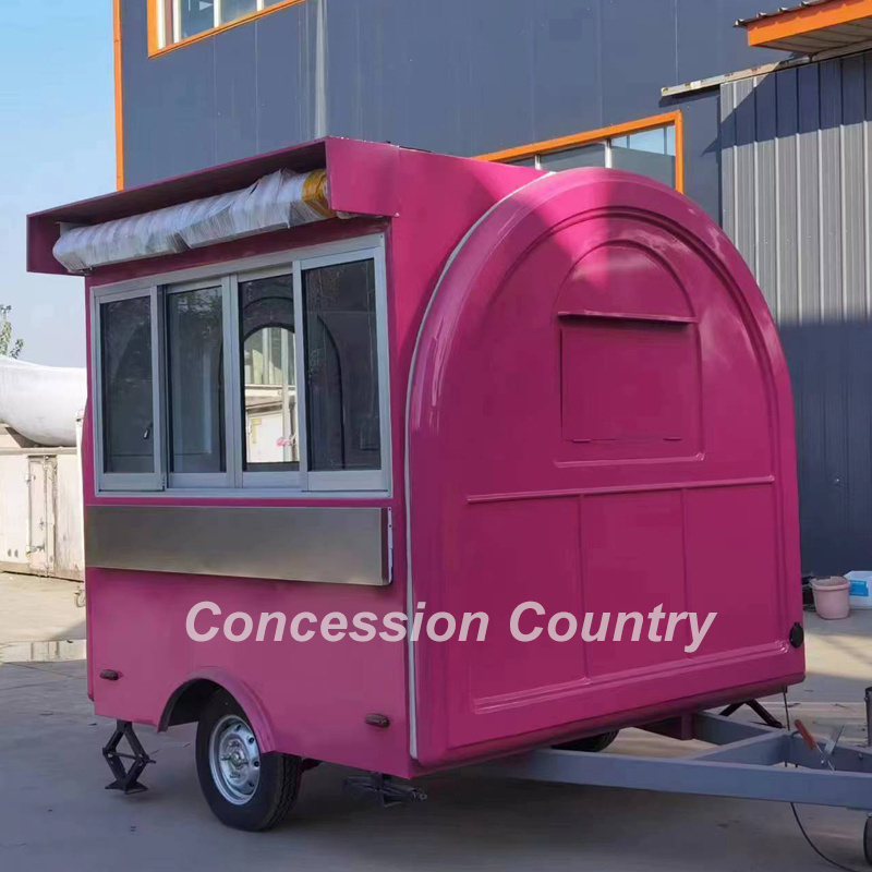 mobile food truck with full kitchen concession mini portable food trailer small round food trailer with sunshade