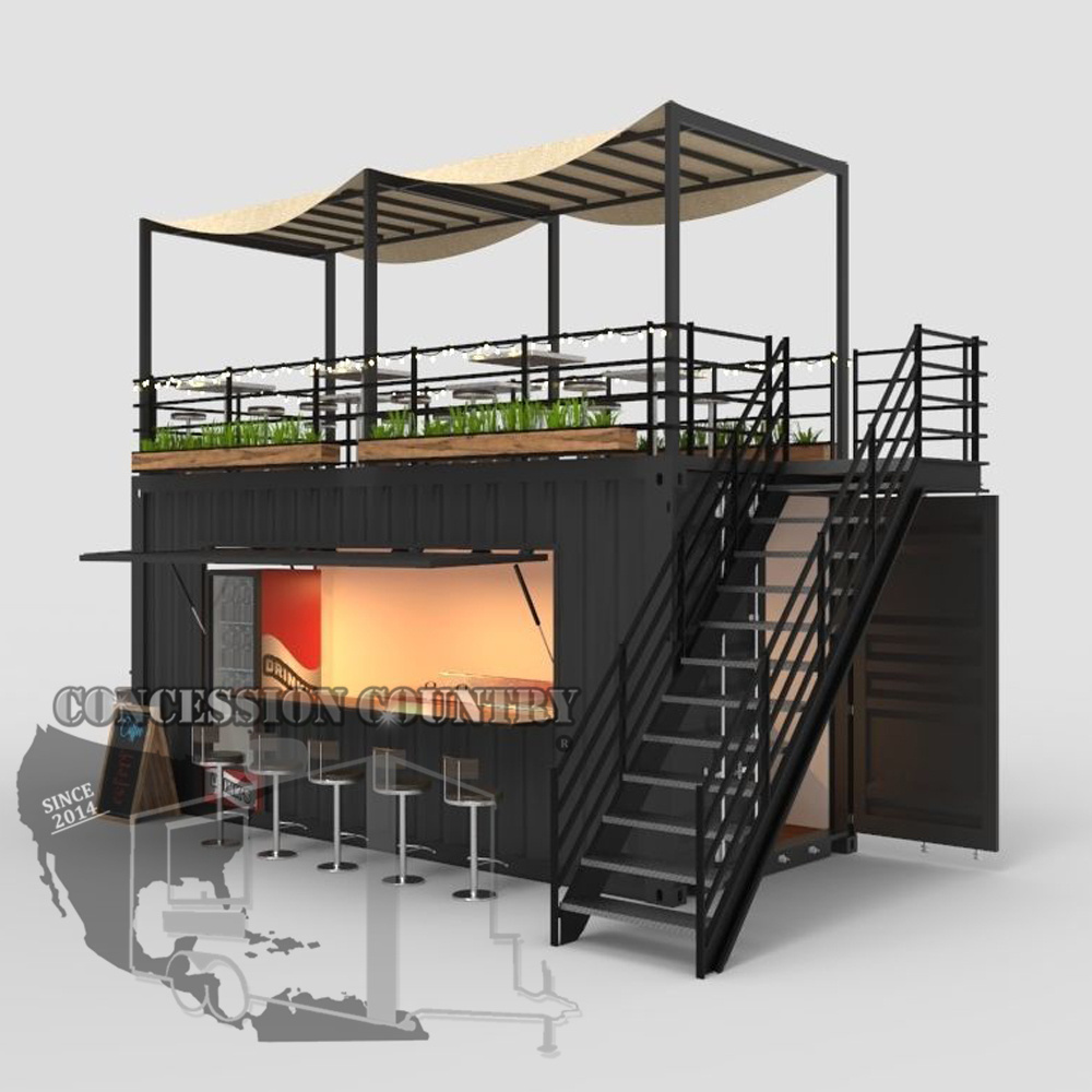 20ft shipping container bar design container cafe/shop/booth for sale