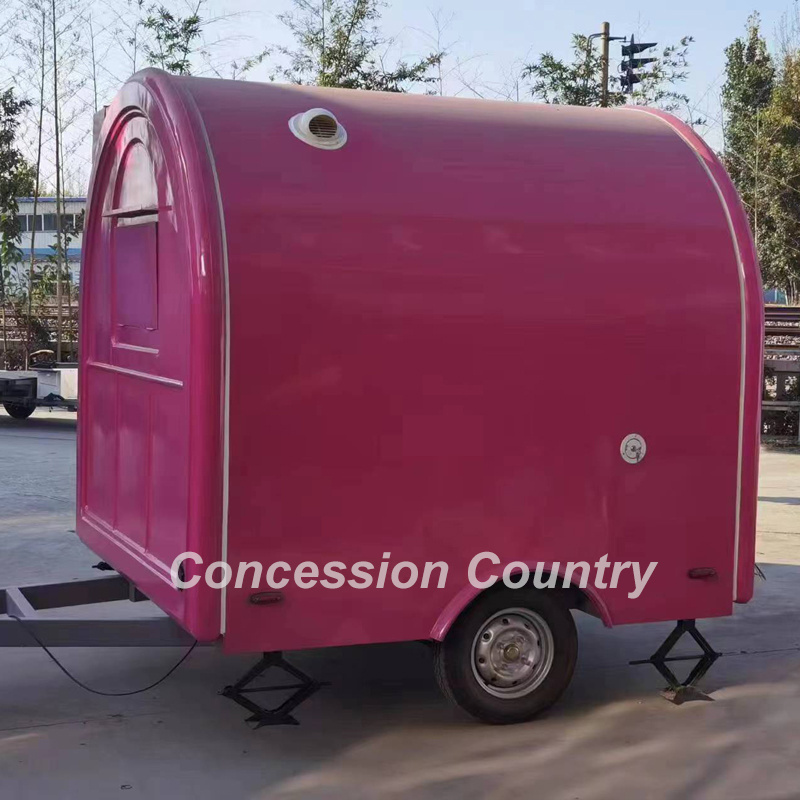 mobile food truck with full kitchen concession mini portable food trailer small round food trailer with sunshade