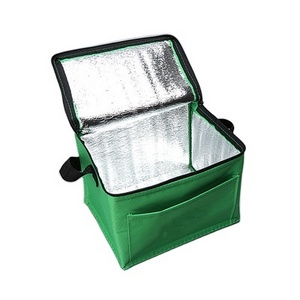 Insulated Promotional freeze food silver delivery Polyester non woven cooler bag