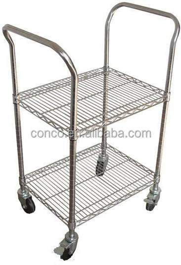 ESD PCB Storage Cart Trolley Stainless Steel Cart With Wheels