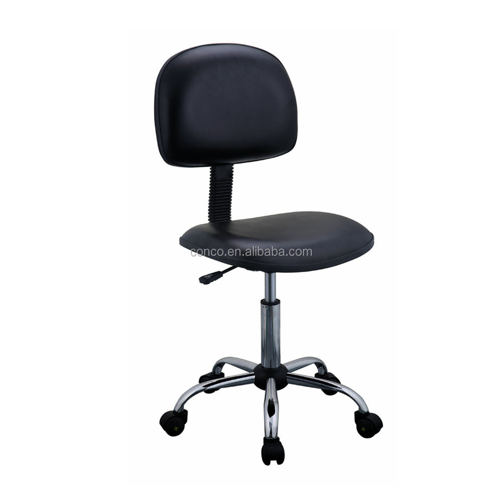 Black/Blue ESD Office Chairs on Wheels