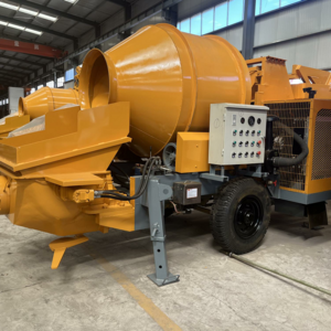 High Efficiency Mini Concrete Mixer and Pump Machine for Mixing and Pumping with Diesel Engine Driven