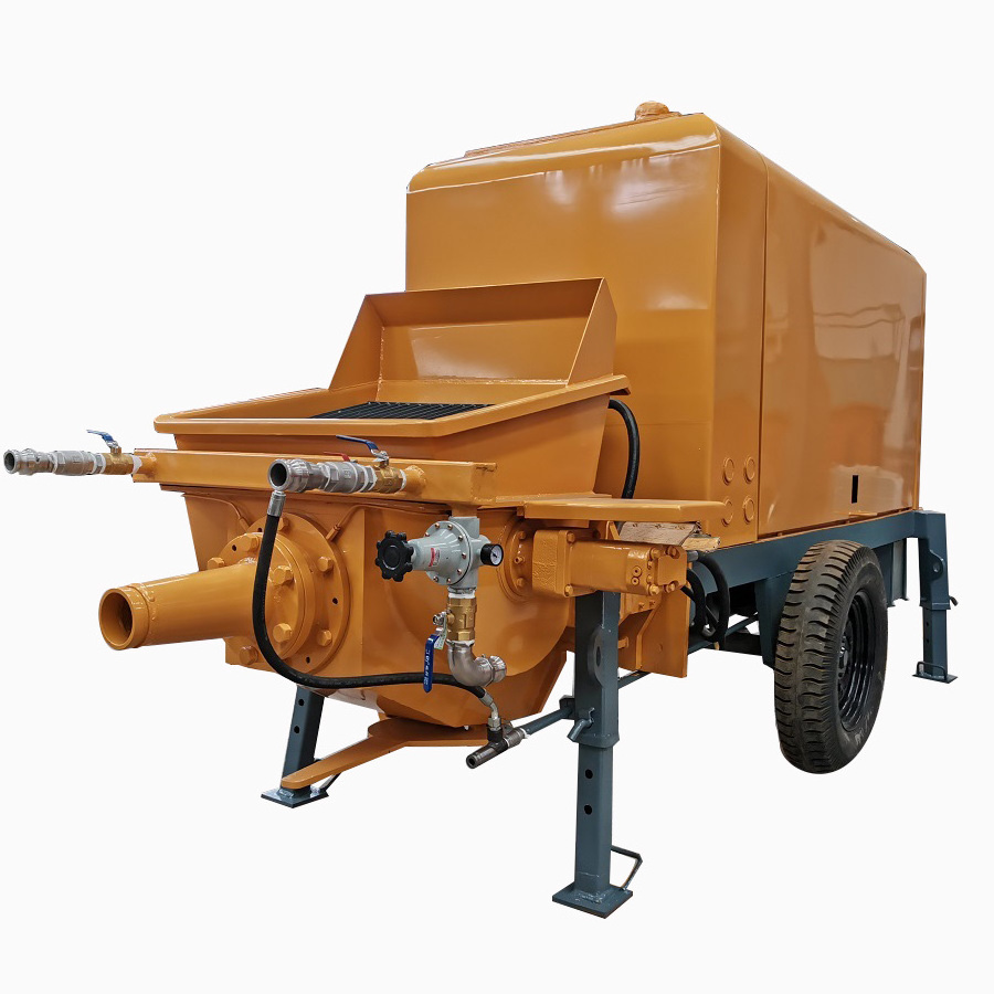 factory supply shotcrete concrete pump machine portable concrete pump with spraying gun for construction works