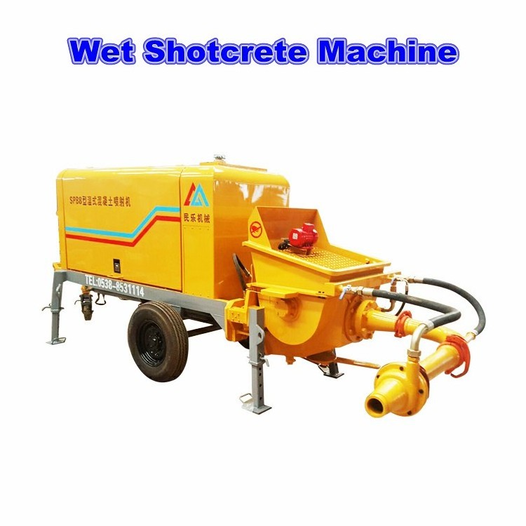 factory supply shotcrete concrete pump machine portable concrete pump with spraying gun for construction works