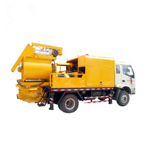 JS500 Twin Shaft Mixer 40m3/h Double Diesel & Electric Concrete Mixer Pump Truck 450l Discharging Capacity Plc Core Components