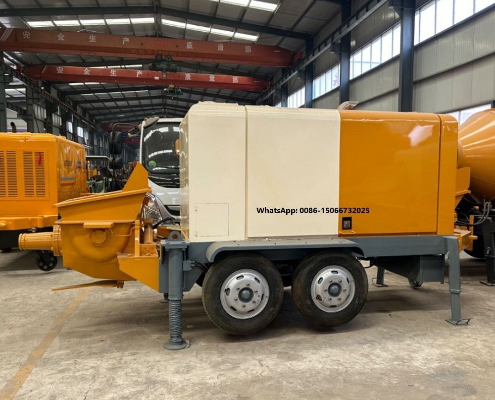 price Mini Portable Pumpcrete Mobile Trailer Cement Pump Portable Small Diesel Concrete Pump For Sale