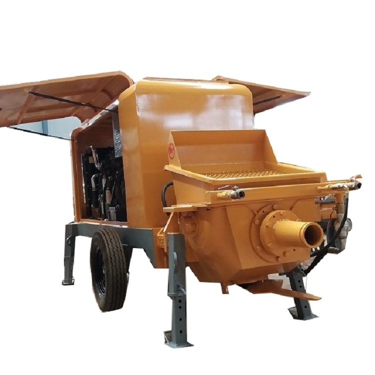 factory supply shotcrete concrete pump machine portable concrete pump with spraying gun for construction works