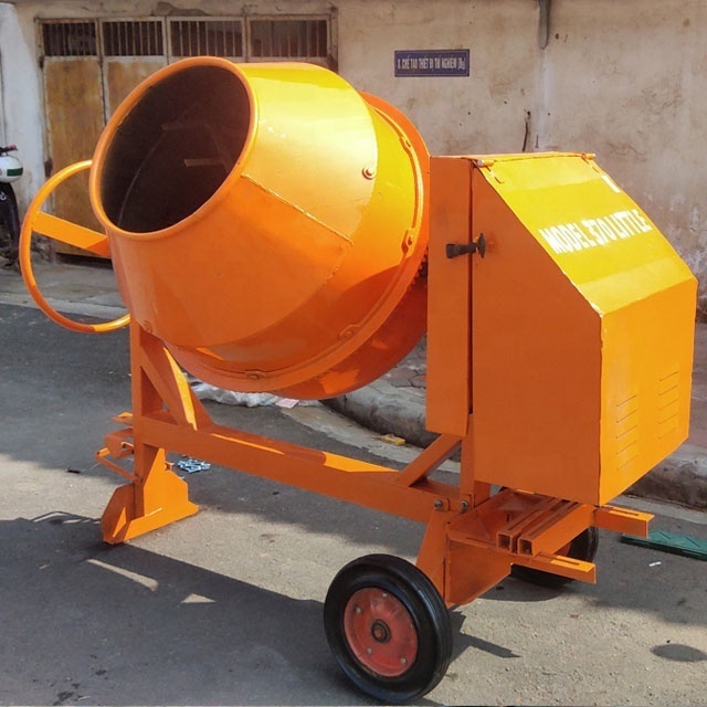 New invention mini concrete mixer Vietnam 250L 350L 380L 450L 500L drum electric motor 1.5kw 2.2kw 3.0kw single-phase 220v