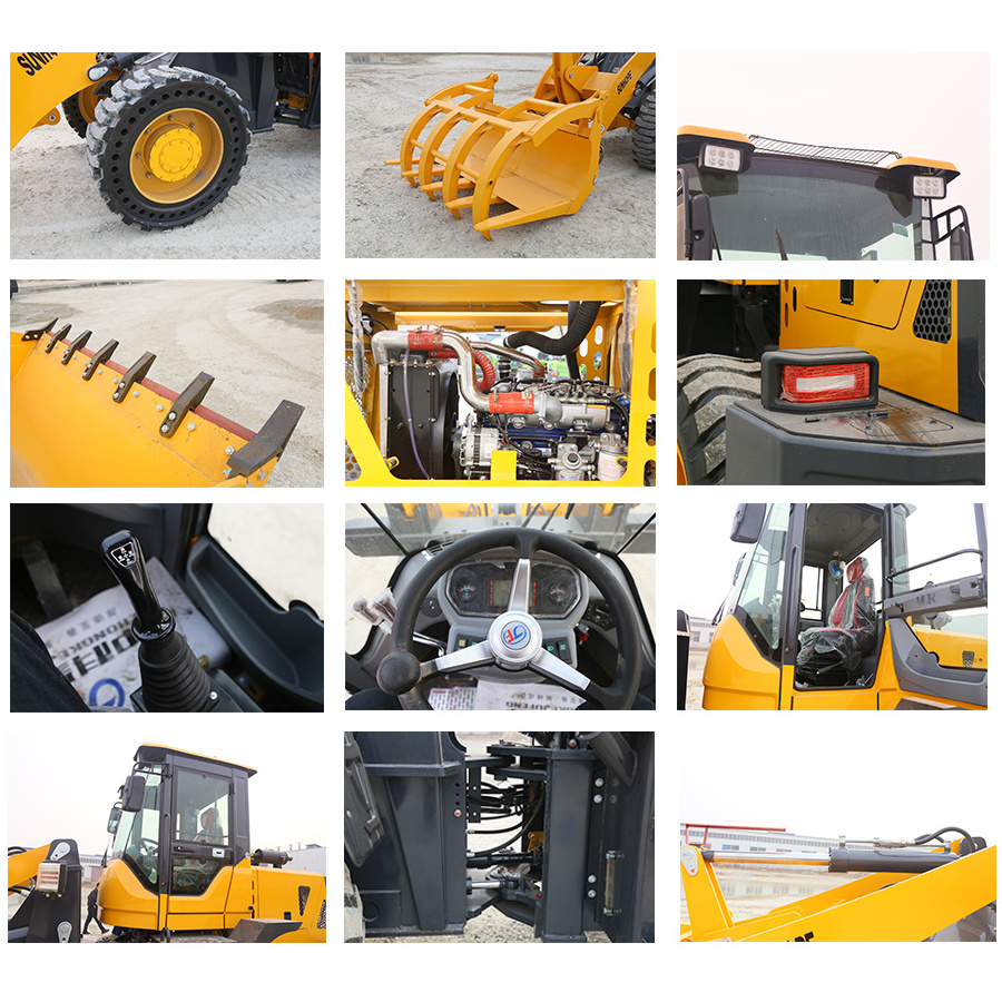 Earthmoving machinery 1.5 ton small wheel loader can be equipped with snow plow