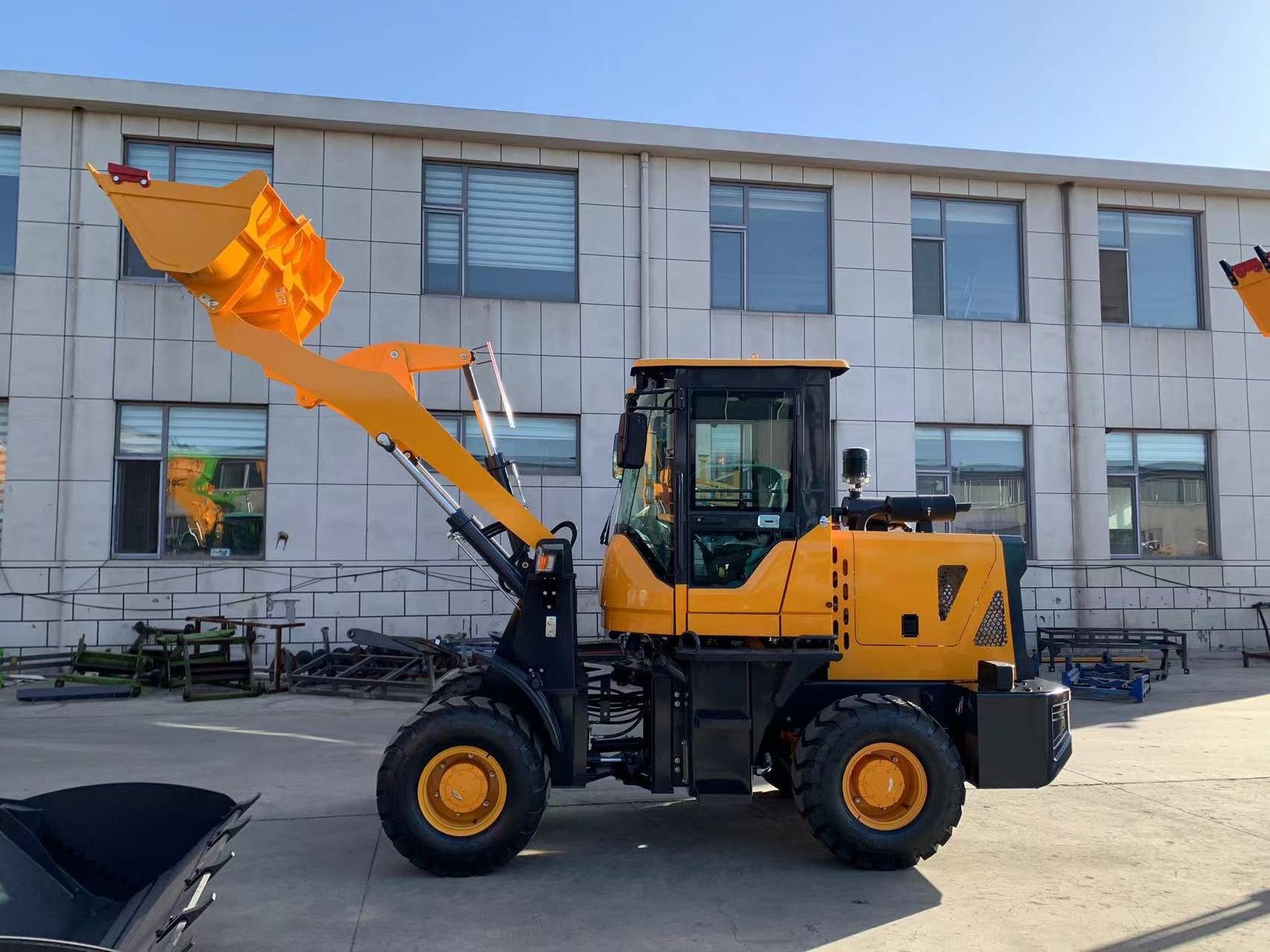 Earthmoving machinery 1.5 ton small wheel loader can be equipped with snow plow