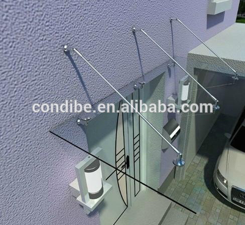 Condibe glass rain shelter/canopy stainless steel spider cable