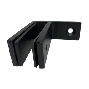 Condibe glass fence wall mounting glass to glass black corner connector