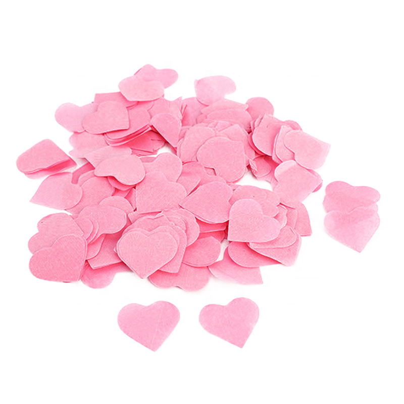 Factory Direct Confetti Heart Shape Pink and Blue Flameproof Paper Tissue Gender Reveal Love Confetti