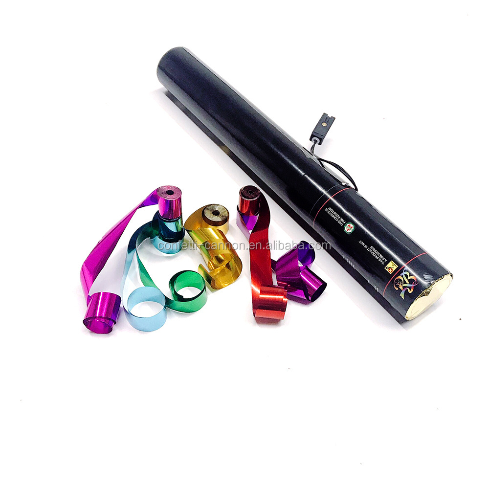 Reasonable price manufacturers compressed air flameproof metallic confetti streamer cannon launcher