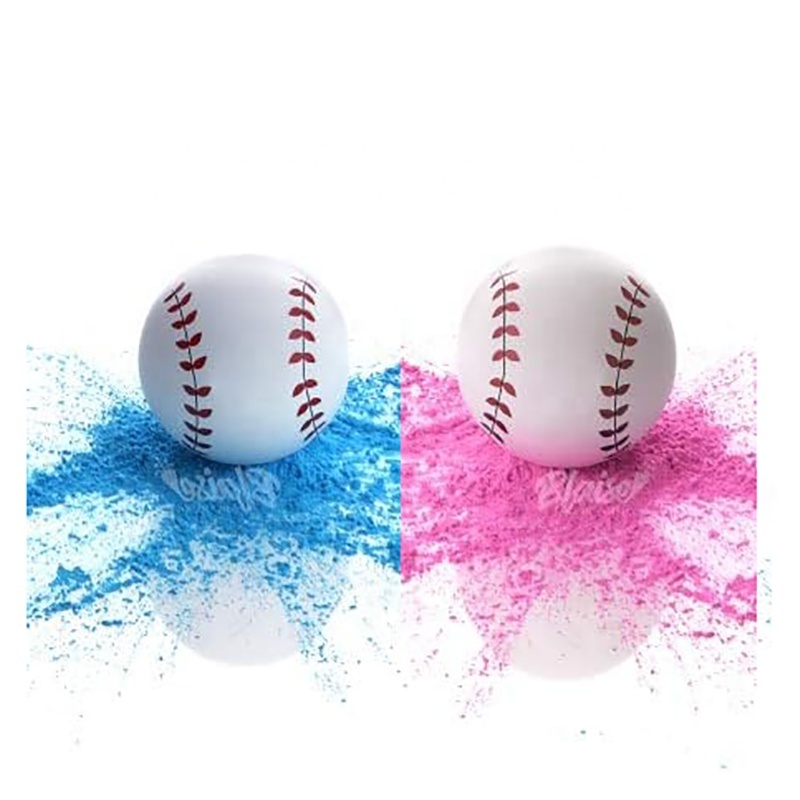 Baby Shower Gender Reveal Baseball Pink or Blue Powder Revealing Party Supplies Exploding Powder Baseball