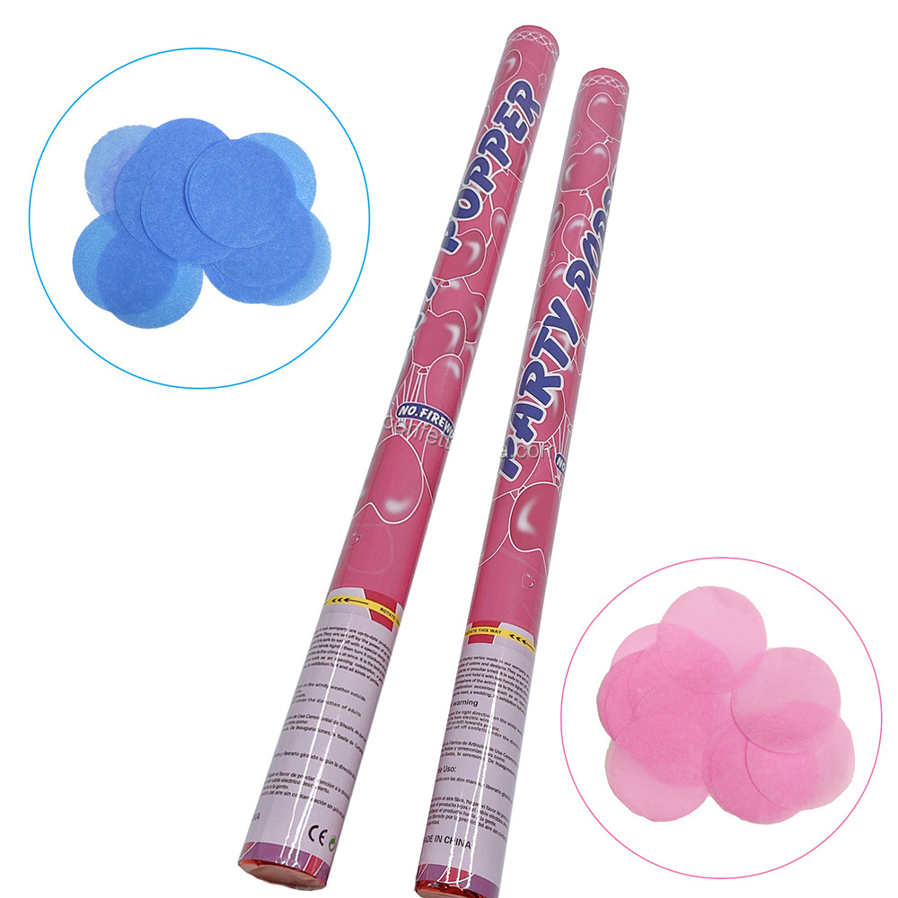 Economical and affordable Party Popper with Paper Streamer Pink Blue content Round Confetti