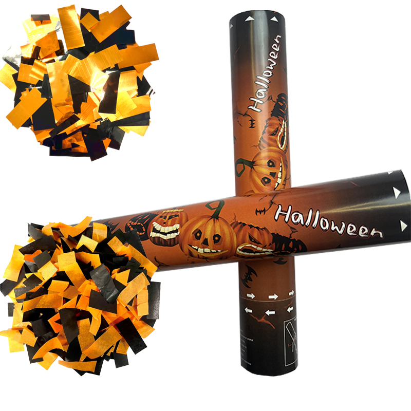 Halloween Family Party Props Shooter Flameproof Metallic Confetti Handheld Party Popper Foil Confetti