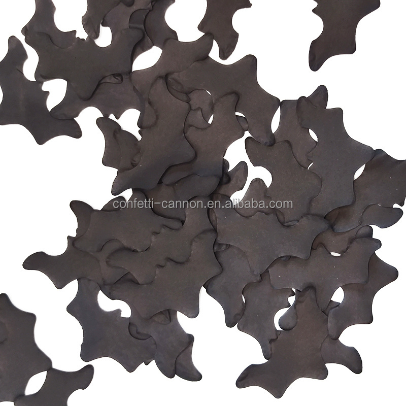 Hot selling bat black confetti beautiful flameproof biodegradable tissue paper