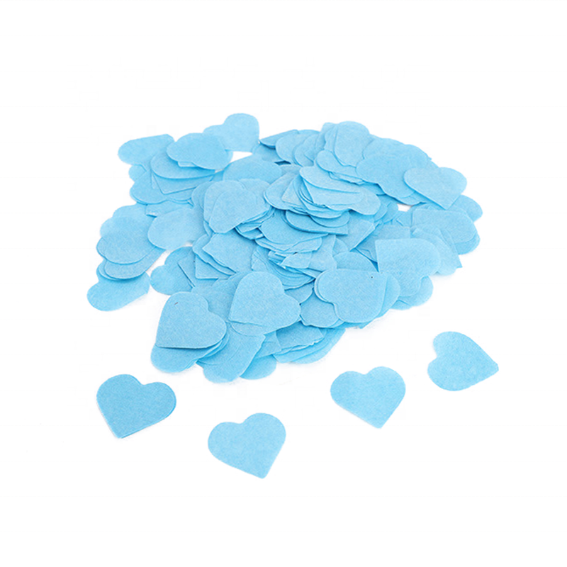 Factory Direct Confetti Heart Shape Pink and Blue Flameproof Paper Tissue Gender Reveal Love Confetti