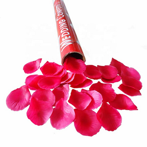 80cm wedding party poppers with red rose petal confetti