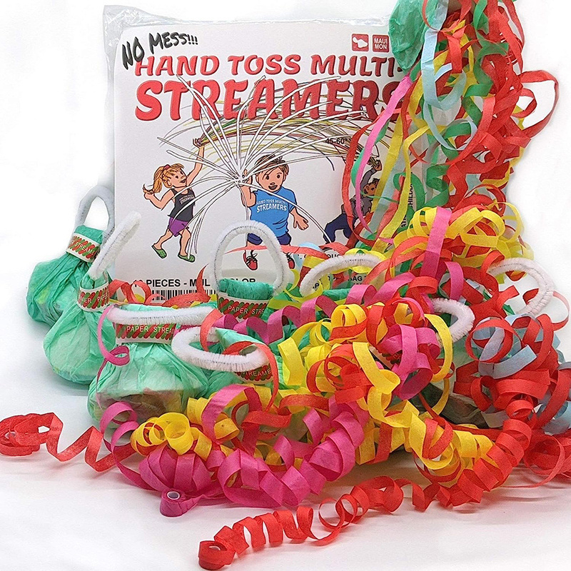 Birthday Party Spider Silk Streamer Confetti No Mess and Safety Tissue Grenade Shaped Streamer