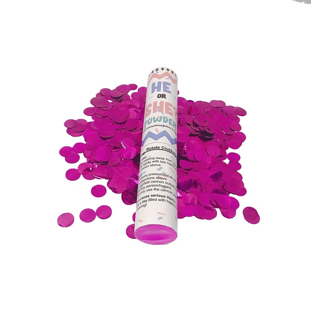 ECO-friendly Factory Supply High Quality Gender Reveal Confetti Cannon Popper for Baby Show Party