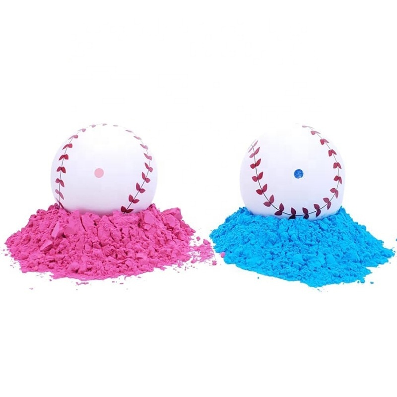 Baby Shower Gender Reveal Baseball Pink or Blue Powder Revealing Party Supplies Exploding Powder Baseball