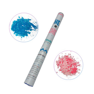 Confetti Poppers  100% Biodegradable Tissue Safe Powder Smoke Cannons Gender Reveal Confetti Powder Cannons