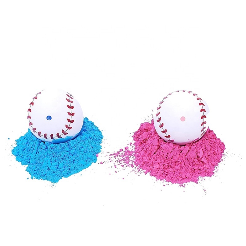 Baby Shower Gender Reveal Baseball Pink or Blue Powder Revealing Party Supplies Exploding Powder Baseball