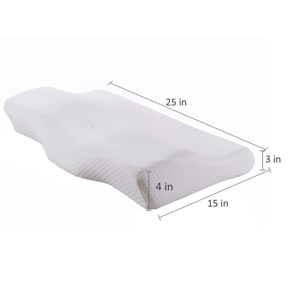 Contour Memory Foam Pillow Bedding Bamboo Charcoal Neck Pillow Orthopedic Cervical Care Pillow for Side and Back Sleepers