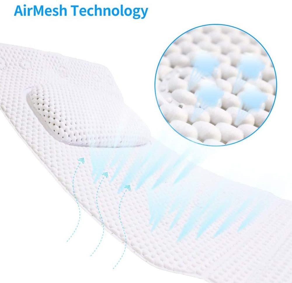 Full Body Bath Pillow for Bathtub tub 3D Air Mesh Non-Slip Bathtub Pillow for Neck Shoulder & Back Support Quick Dry Washable