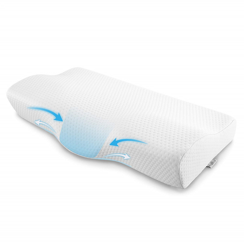 Contour Memory Foam Pillow Bedding Bamboo Charcoal Neck Pillow Orthopedic Cervical Care Pillow for Side and Back Sleepers