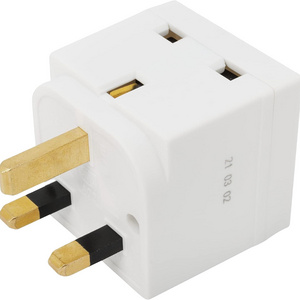 2 Way Plugs Extension Multi plug Socket UK Double Plug Adapter, 13A UK 3 Pin Power Socket for Bedroom