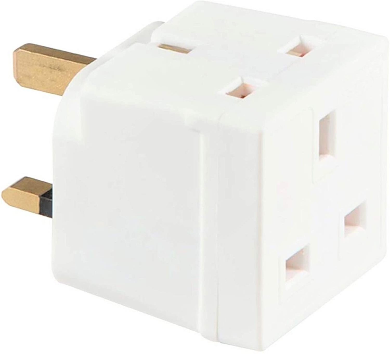 2 Way Plugs Extension Multi plug Socket UK Double Plug Adapter, 13A UK 3 Pin Power Socket for Bedroom