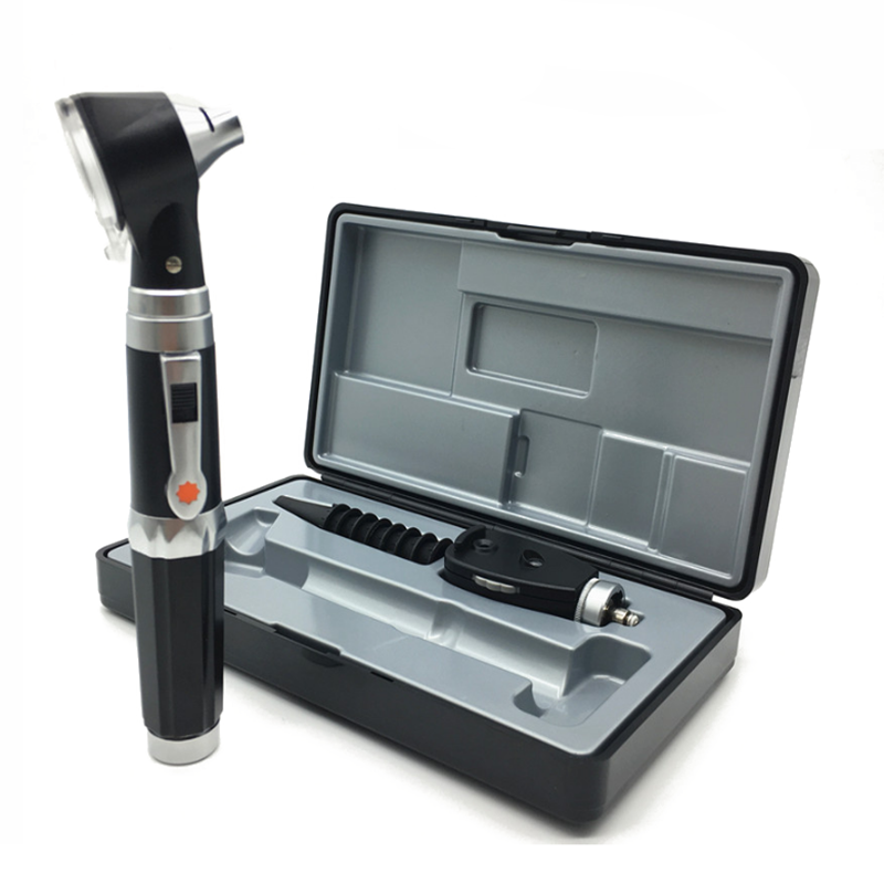 GooDoctor  LED Fiber Optic Bright Light Detachable Interchangeable Tips Otoscope Opthalmoscope Set