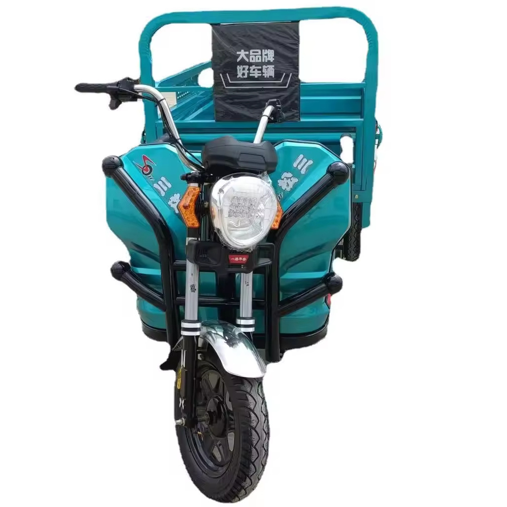 Cargo Tricycle 3 Wheel Electric Tricycle Cargo Brushless Motor Electric Pedicab Bike Cargo Trailer