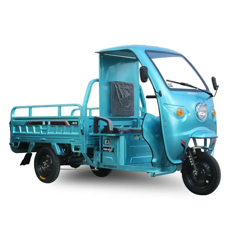 Semi-closed hauling semi-top load Electric motorcycle cargo three-wheeled car electric tricycle