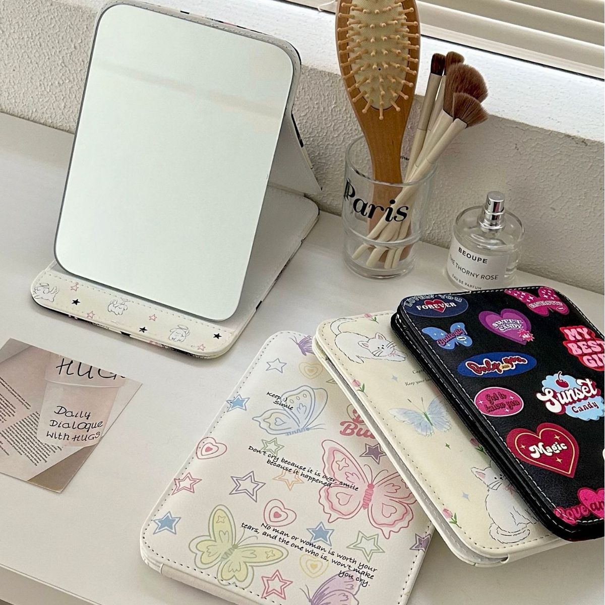 wholesale compact mirror bulk hand held mirror custom logo small makeup mirror for purse