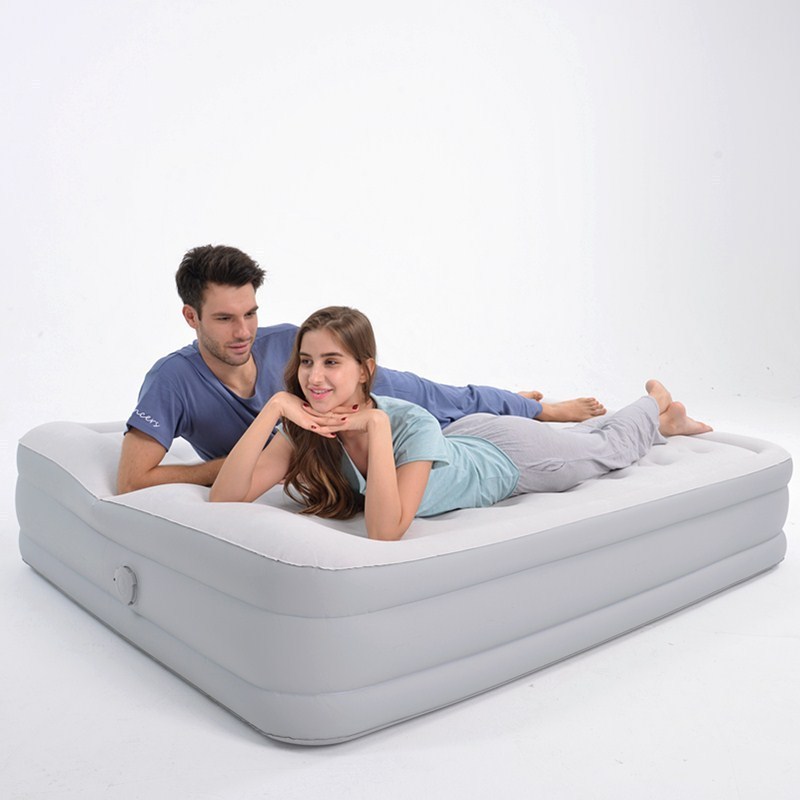 Luxury Electric Airbed Flocked bed single double With Built In Pump Fast Inflation Camping Carry Bag Inflatable Air Bed