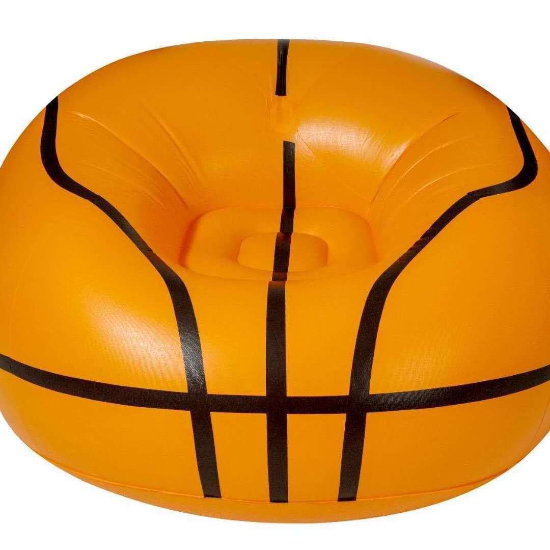 Custom PVC Inflatable Basketball Sofa Lazy Inflatable Lounger Air Sofa Bed Movie Chair Relax Inflatable Seat Sofa