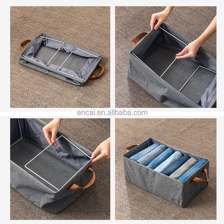 Clothing Storage Bins Closet Bin with Handles Foldable Storage Baskets Fabric Containers Storage Boxes for Organizing Shelves