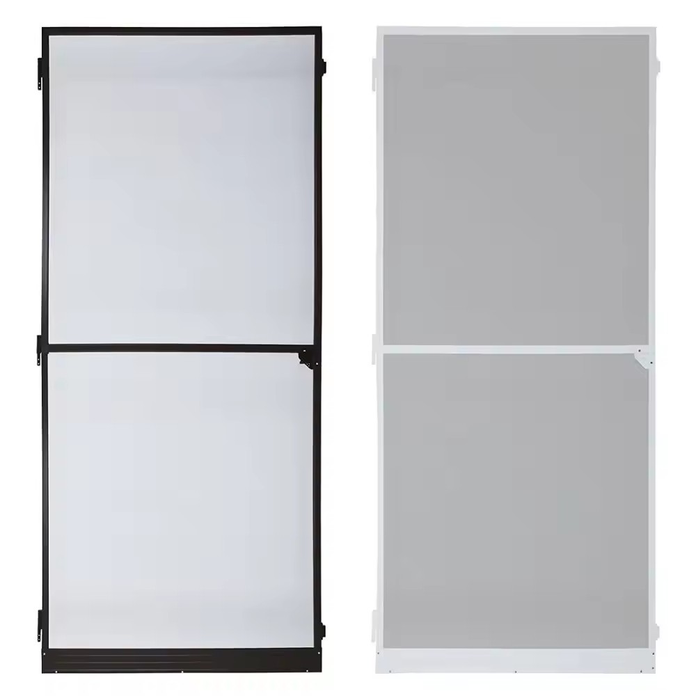 High Quality Customized Fiberglass Net Aluminum Profile Fixed Frame Screen Door Security Anti Mosquito Fly Bug Door Screen